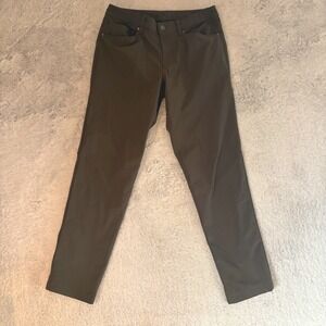 Lululemon ABC Pants Slim Fit Men Olive Green Size 31x28